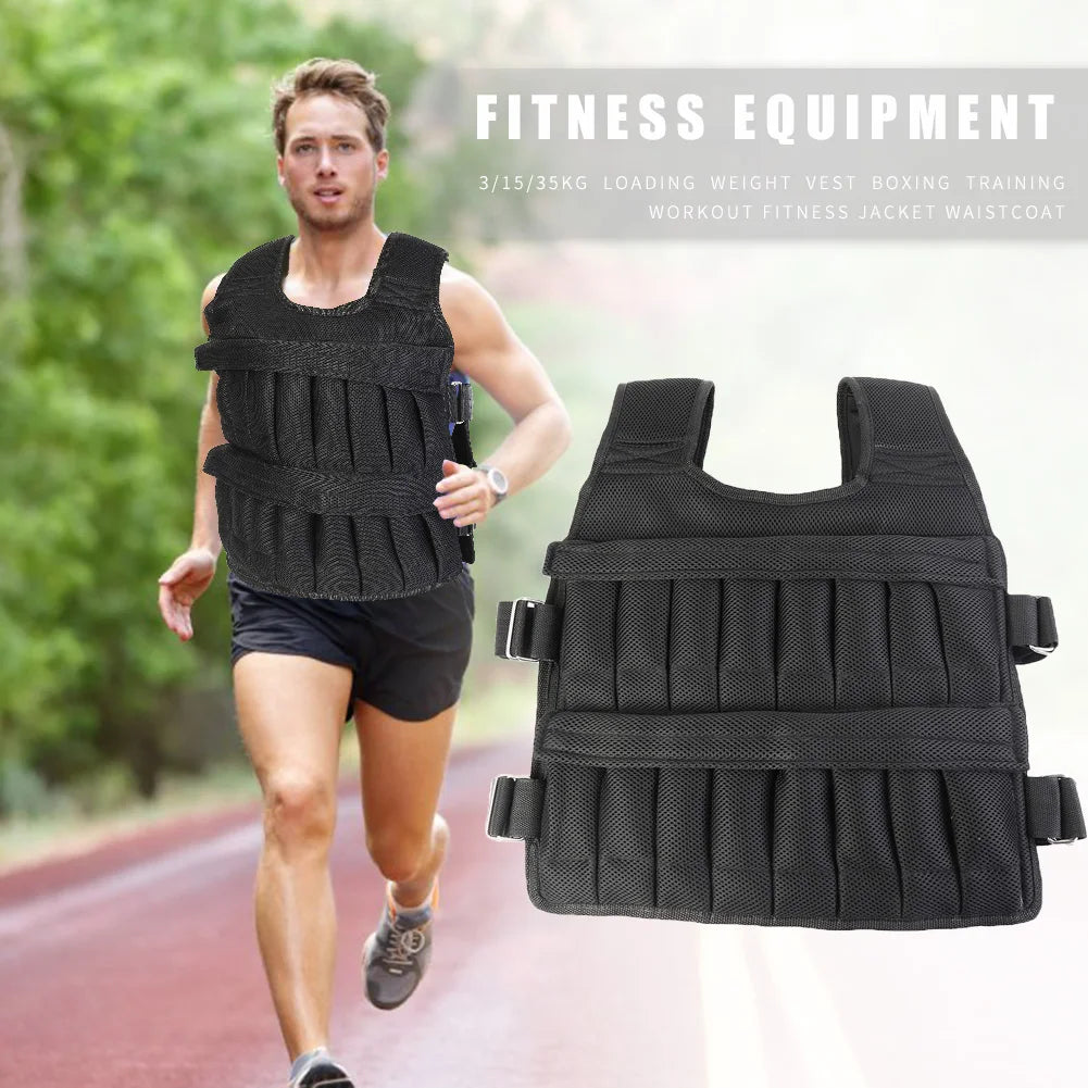 Adjustable Weight Vest Jacket for Enhanced Running & Training - 3 to 50 Kg Loading Capacity